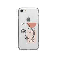 iPhone SE Women Art Desenli Premium Şeffaf Silikon Kılıf