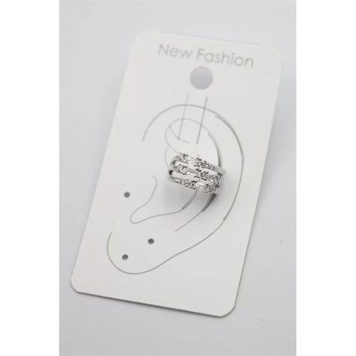 Taşlı Kıkırdak Küpe - Gümüş