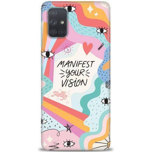 Samsung Galaxy A71 Kılıf HD Baskılı Kılıf - Manifest Your Vision + Tam Ekran Koruyucu