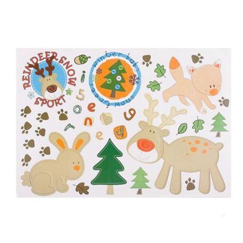 Defter Sticker,Laptop Sticker  Ormanlı Desenli Pvc 48X33X0,5Cm