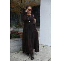 Kadın Kayık Yaka Sırt Dekoltesi Ve Yırtmaç Detay Maxi Boy Elbise