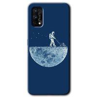 Realme 7 Pro HD Baskılı Kılıf + 9D Tam Ekran Koruyucu - Uzay İşçisi