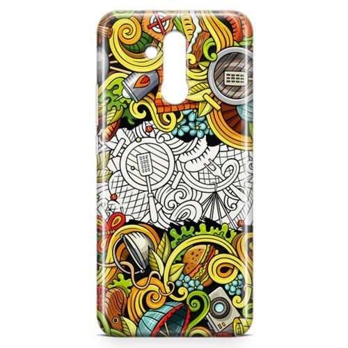 Huawei Mate 20 Lite Kılıf Piknik Doodle Arka Kapak Koruma Desenli Full Koruyucu