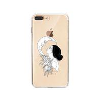 iPhone 8 Plus Moon & Women Tasarımlı Premium Şeffaf Silikon Kılıf