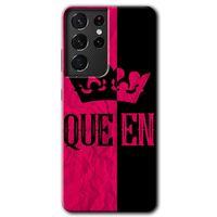 Samsung Galaxy S21 Ultra HD Baskılı Kılıf + 9D Tam Ekran Koruyucu - Queen