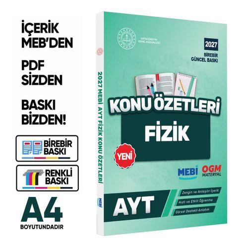2027 YKS-AYT MEBİ-OGM Fizik Pratik Konu Özet Kitabı RENKLİ A4 Boyut Görsel Destekli BASKI ÜCRETİ