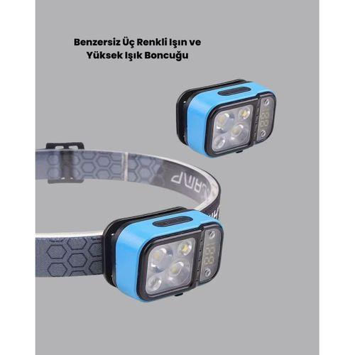 Süper Parlak Led Kafa Feneri 3 Renk 53 Mod Type C Şarjlı