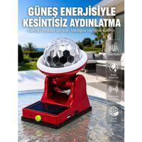 Şarjlı Rgb Projektör Lamba Güneş Enerjili Çok Fonksiyonlu Disco Işık Lambası