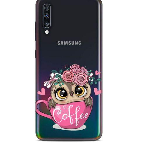 Zoologix (78) Samsung Galaxy A70 Şeffaf Kılıf Silikon Desenli