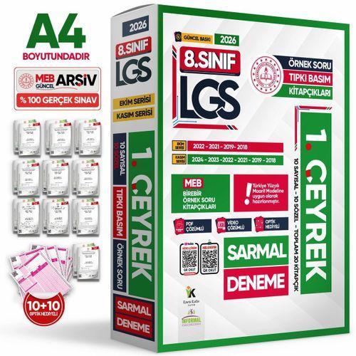 2026 8 Sınıf LGS İlk 1 ÇEYREK Ekim-Kasım Ayı MEB Örnek Soru Tıpkı Basım Sarmal Deneme Paketi Çözümlü