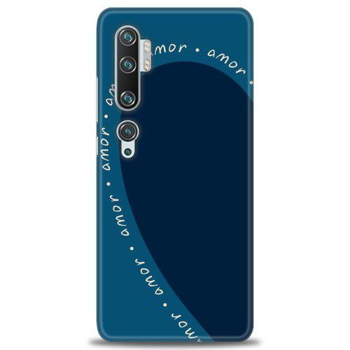 Xiaomi Mi Note 10 Pro Kılıf HD Baskılı Kılıf - Amor Mavi + Tam Ekran Koruyucu