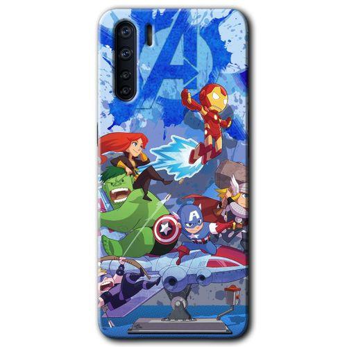 Potkal Hediye Fabrikası Oppo A91 Kılıf HD Desen Baskılı Arka Kapak - Avengers Cartoon
