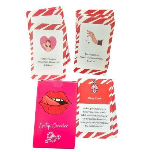 50 Parça Erotik Görev Kartları – Çiftler İçin Özel Oyun Seti