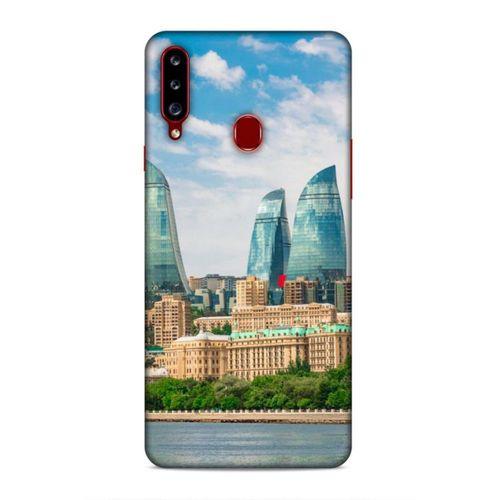 Samsung Galaxy A20s Uyumlu Kılıf Azarbaijan (4) Koruma Kılıfı Alev Kuleleri