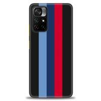 Xiaomi Redmi Note 11 Pro Plus Kılıf HD Baskılı Kılıf - Bordo Çubuk + Tam Ekran Koruyucu