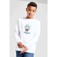 Rick And Morty Kapa Çeneni Shut Baskılı Unisex Çocuk Beyaz Sweatshirt