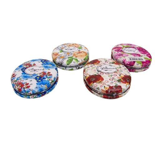 Cep Aynası Oval Tombul Taşlı Flowers