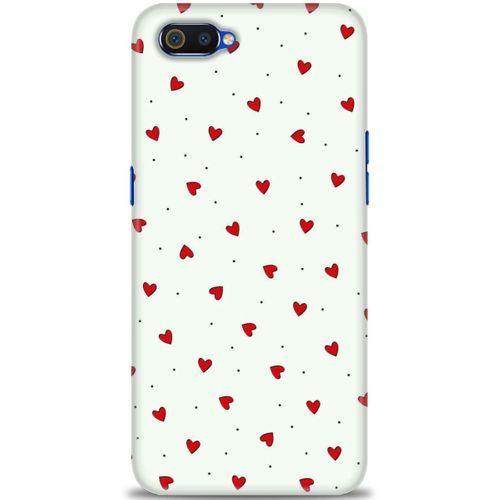 Realme C2 Kılıf HD Baskılı Kılıf - Mini Mini Kalpler + Tam Ekran Koruyucu