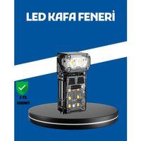 Şarjlı Led Kafa Lambası Manyetik Klipsli El Sensörlü Çok Fonksiyonlu