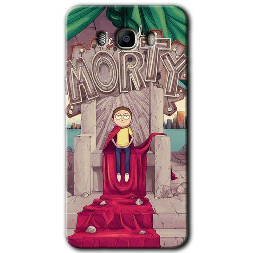 Potkal Hediye Fabrikası Samsung Galaxy J7 2016 HD Baskılı Kılıf + 9D Tam Ekran Koruyucu - Morty