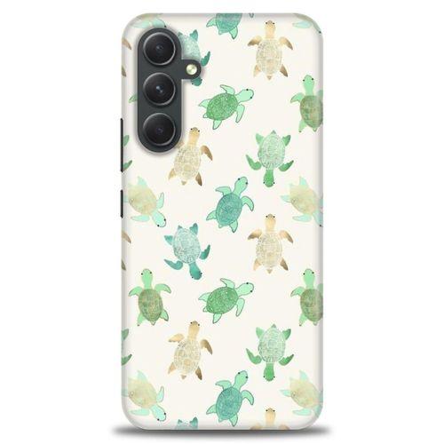 Samsung Galaxy A54 Kılıf HD Baskılı Kılıf - Minik Kaplumbağalar + Tam Ekran Koruyucu