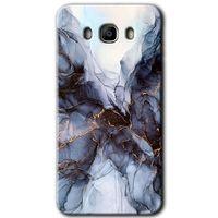 Samsung Galaxy J7 2016 Kılıf HD Desen Baskılı Arka Kapak + Temperli Cam - Otantik Mermer