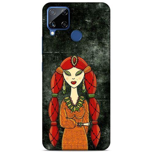 Lopard Oppo Realme C15 Uyumlu Kılıf Sürreal Yüzler ♀ (36) Glitter Kılıf Desenli