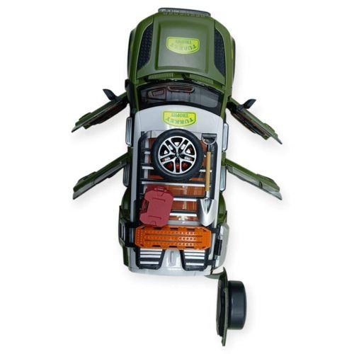 Model Araçlar - Metal Sesli Off-Road Araba 22 cm - Yeşil