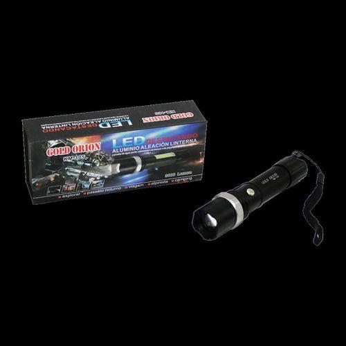 2in1 Zoomlu El Feneri ve COB LED - USB Şarjlı Metal Kasa, 3000 Lumen