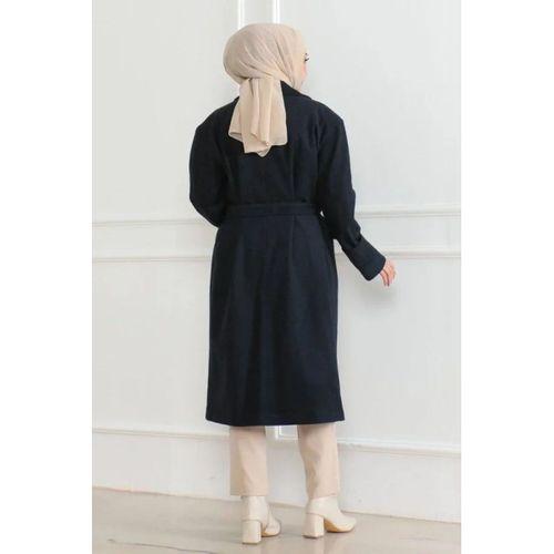 Düğmeli İçi Astarlı Kaşmir Kaşe Kaban - Laci