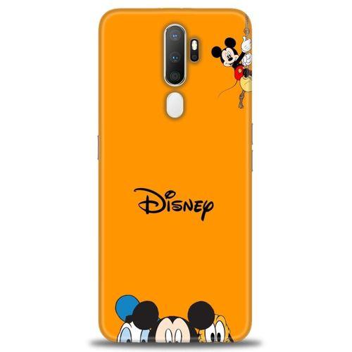 Oppo A5 2020 Kılıf HD Baskılı Kılıf - Turuncu Disney + Tam Ekran Koruyucu