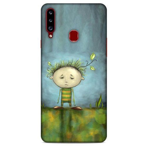 Samsung Galaxy A20s Kılıf Depresyon (23) Ultra Koruma Kılıfı Siyah Gri