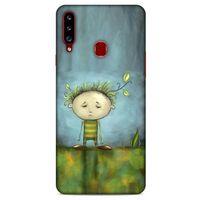 Samsung Galaxy A20s Kılıf Depresyon (23) Ultra Koruma Kılıfı Siyah Gri