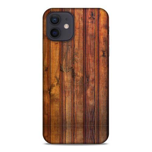 Lopard Apple iPhone 12 Uyumlu Kılıf Wood'X (10) Full Koruma Kılıfı Desenli