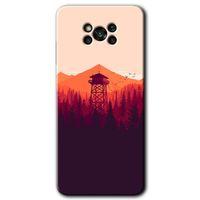 BeRa Aksesuar Poco x3 Pro Kılıf Baskılı Kapak - Gözlem Kulesi +Tam Kaplayan Mat Seramik