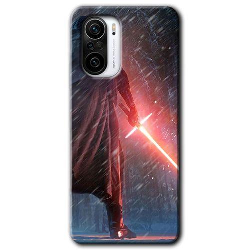 MRCİLETİSİM Xiaomi Redmi Mi11i Kılıf HD Desen Baskılı Arka Kapak + Temperli Cam - Kylo Ren