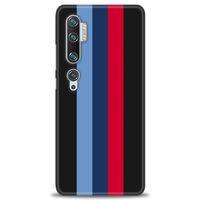 Xiaomi Mi Note 10 Kılıf HD Baskılı Kılıf - Bordo Çubuk + Tam Ekran Koruyucu