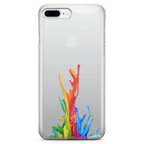 Apple iPhone 8 Plus Kılıf Duvar Boyası Arka Kapak Koruma Desenli Full Koruyucu