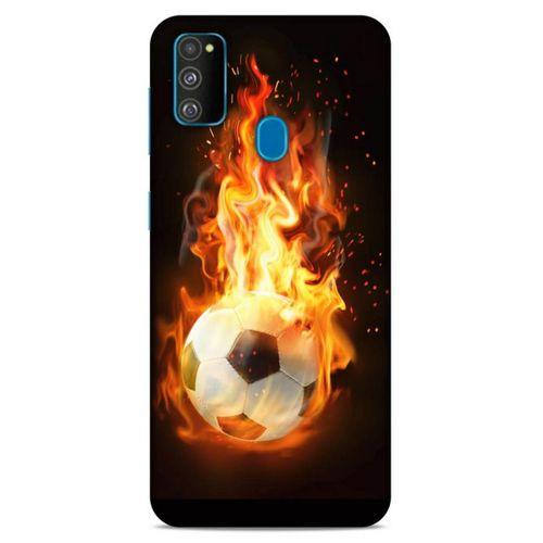 Lopard Samsung Galaxy M30s Uyumlu Kılıf FireX (36) Glitter Kılıf Futbol Topu