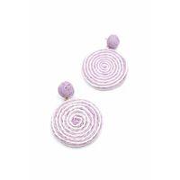 Kumaş Sarmal Küpe - Mor