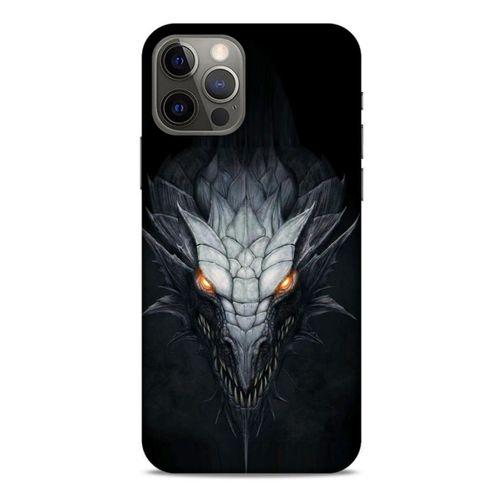 Apple iPhone 12 Pro Kılıf Dragons (13) Silikon Kap Gri Ejderha