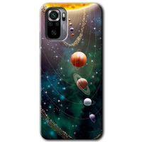 BeRa Aksesuar  Xiaomi Redmi Note 10 Kılıf Baskılı Kapak - Cosmos +Tam Kaplayan Mat Seramik