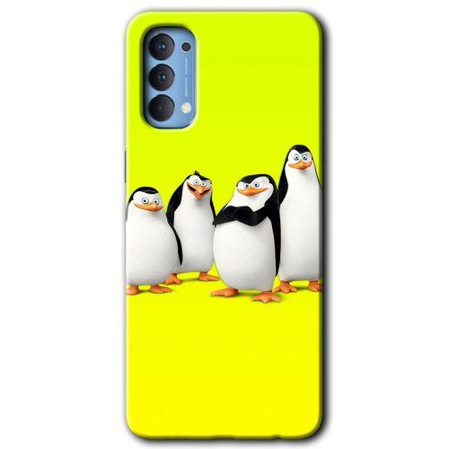 OPPO Oppo Reno 4 Kılıf HD Desen Baskılı Arka Kapak - Penguenler