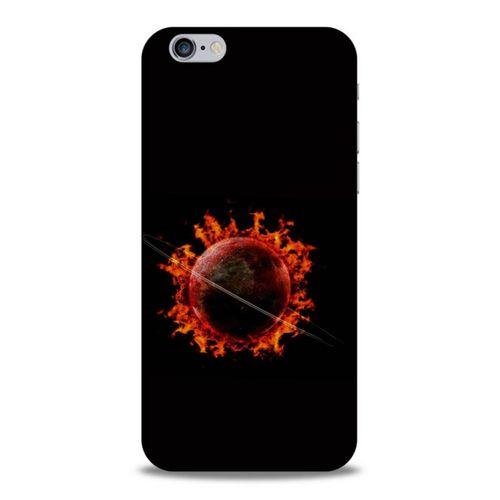 Lopard Apple Iphone 6S Uyumlu Kılıf FireX (47) Crystal Flex Kılıf Satürn Ateşi