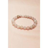 Pembe Kuvars Doğal Taş Bileklik Kutulu