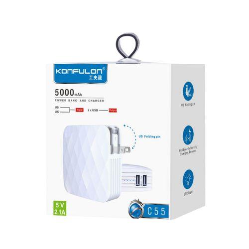 Konfulon C55 Powerbank 5.000 mAh   Şarj Aleti - Siyah