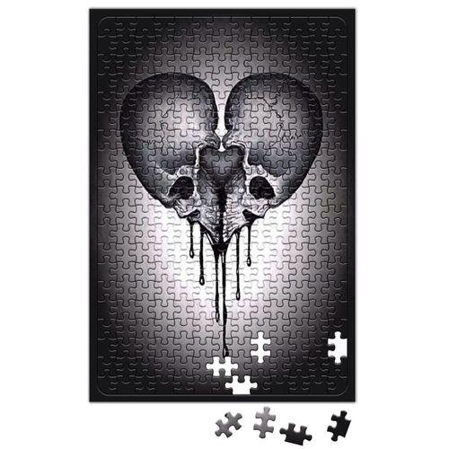 Coraçao Skull Puzzle 240 Parça Yapboz