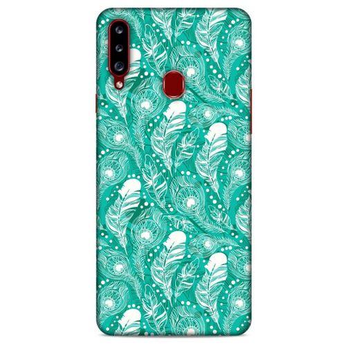 Samsung Galaxy A20s Kılıf Desenli Özel Seri Tüyler (45) Liquid Air Kılıf