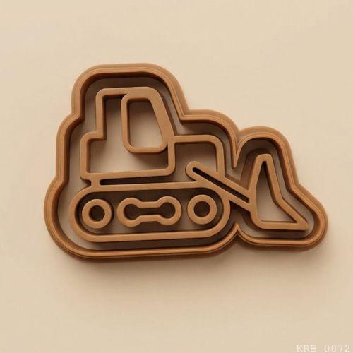 2Li İş Makinesi Figürlü Hamur Şekillendirici Kurabiye Kalıbı Oyun Hamuru Kalıbı 8 cm