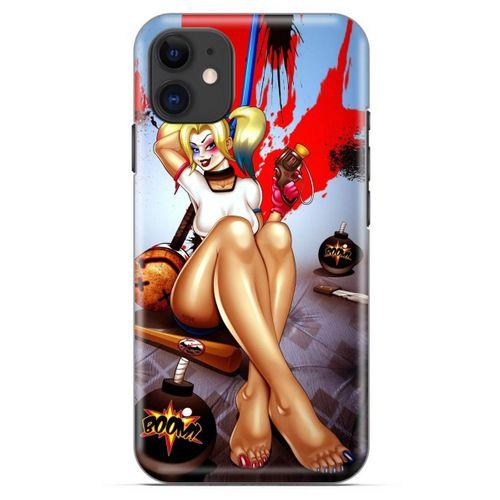 Apple iPhone 13 Uyumlu Kılıf Harley Quinn (37) Silicone Cover Lavanta gül